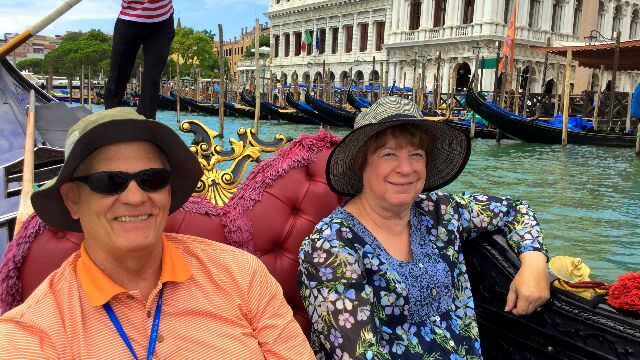 We take a private ride on a gondola through the iconic and romantic venetian canals.
